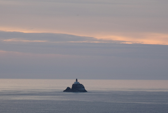 Tillamook Lighthouse in the sunset