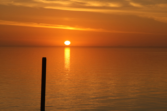 Sunset over Tillamook Bay