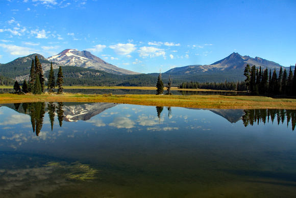 South Sister and Brokentop from Sparks Lake